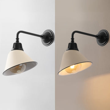 Croydon 9.63"  Farmhouse Industrial Indoor/Outdoor Iron LED Gooseneck Arm Outdoor Sconce
